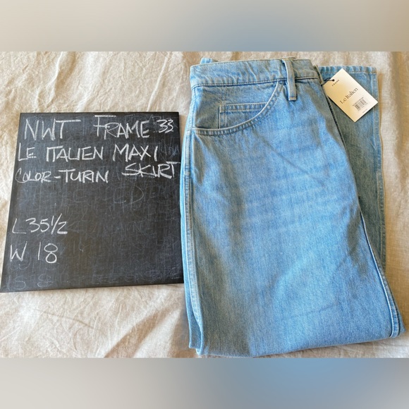 Frame Denim Le Italiene Denim MidMaxi Skirt - Picture 8 of 16